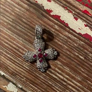Judith Ripka sterling and genuine stone pendant
